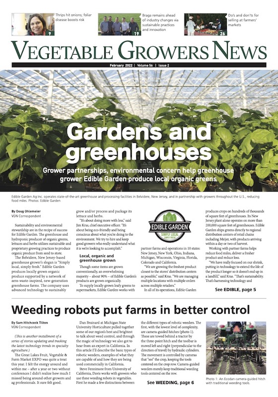 Vegetable Growers News February 2022 cover