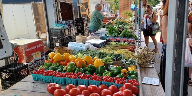 vegetables at farm market