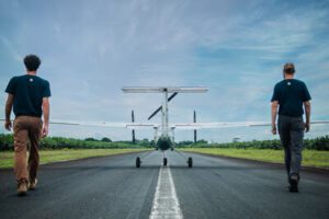 Pyka Pelican Spray, an autonomous, all electric aircraft.