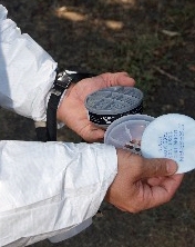 If the pesticide label requires a particulate respirator, such as an N95, you can wear an elastomeric mask respirator with organic vapor filtering cartridges if N95 particulate pre-filters are added. If the pesticide label requires a particulate respirator, such as an N95, you can wear an elastomeric mask respirator with organic vapor filtering cartridges if N95 particulate pre-filters are added.