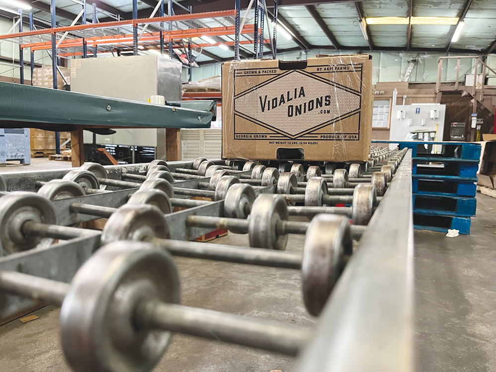 While tech is abundant in onion packinghouses, Aries Haygood expects automation and AI to one day perform chores including determining crop health faster the human eye. Photos courtesy of A&M Farms.