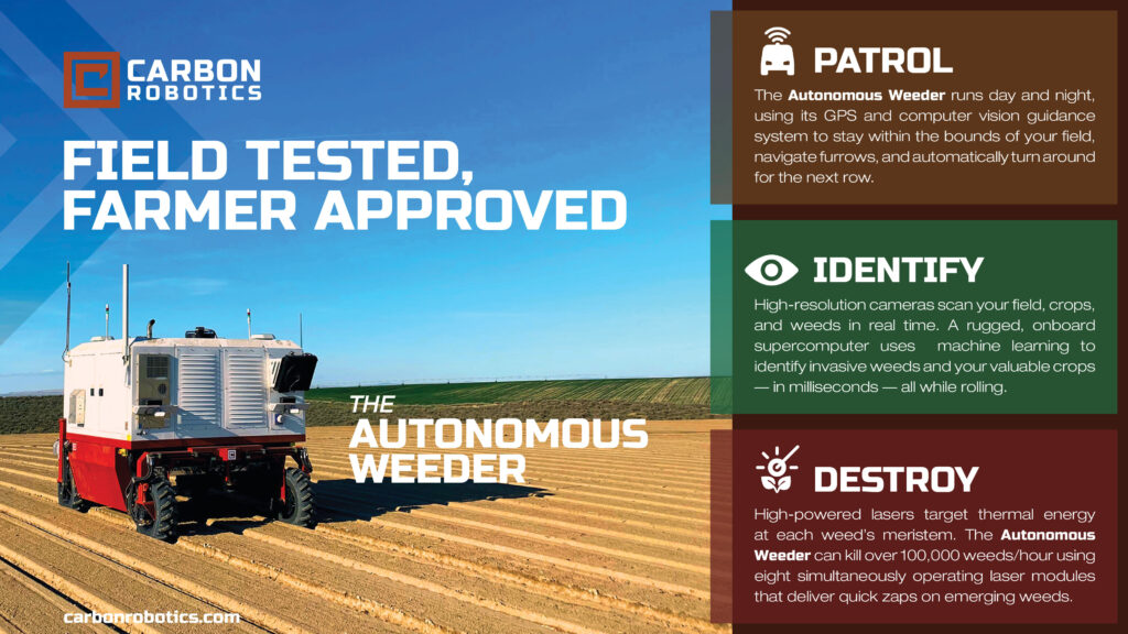 Carbon robotics disrupts farming industry with autonomous weeders
