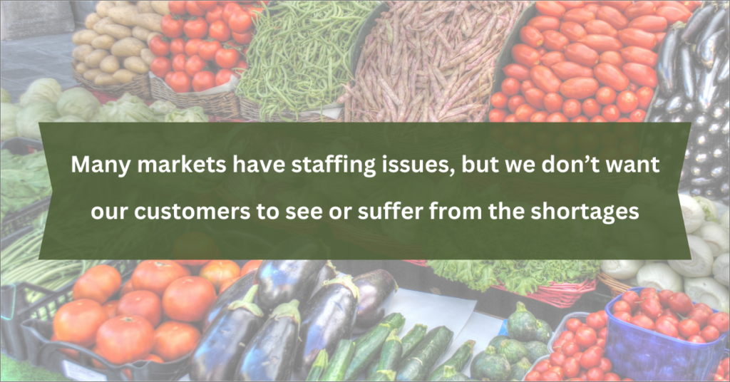 Fresh produce image behind a quote