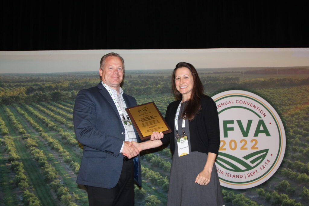 FFVA honors UF weed researcher for management programs