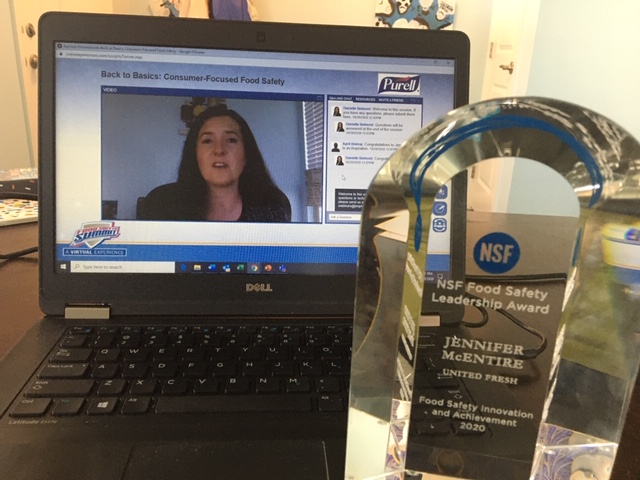 United Fresh’s McEntire feted by NSF International at 2020 Food Safety Summit