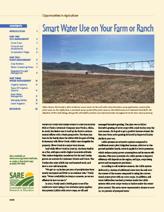 Smart Water Use on Your Farm or Ranch a new guide from SARE